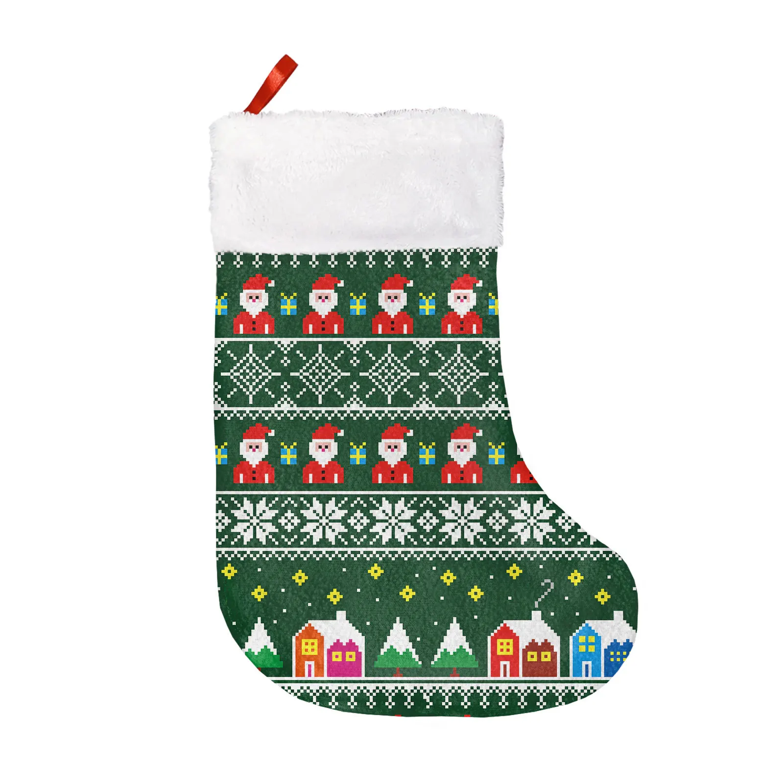 Dropshipping Personalized Custom Picture Christmas Stockings Santa Claus Sock Gift Kids Candy Bag Hanging Xmas Tree Ornament | Дом и сад