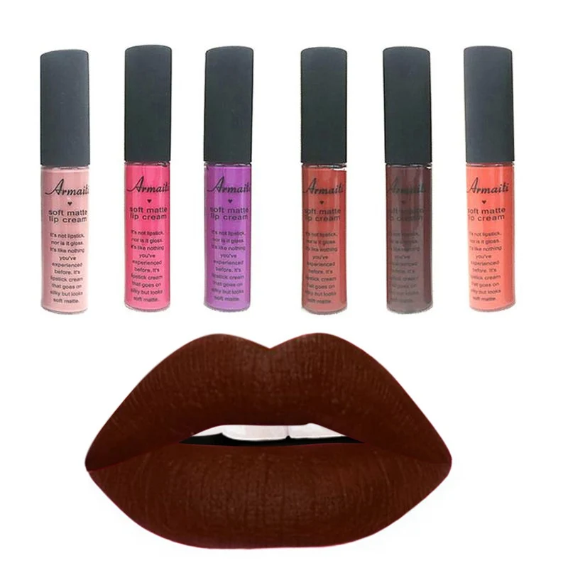 Водостойкая элегантная жидкая губная помада стойкая матовая гладкая глянцевый