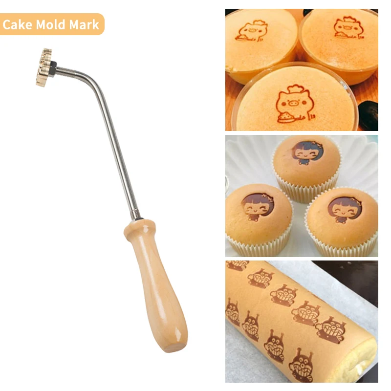 Горячее тиснение форма для торта штамп выпечки с длинной ручкой печенья латунь