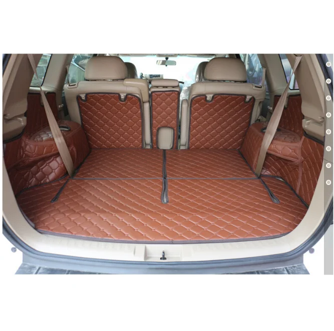 

3D 2020 Leather Car Trunk Mat Cargo Mat for Toyota Highlander Kluger 2008 2009 2010 2011 2012 2013 Rug Carpet Accessories