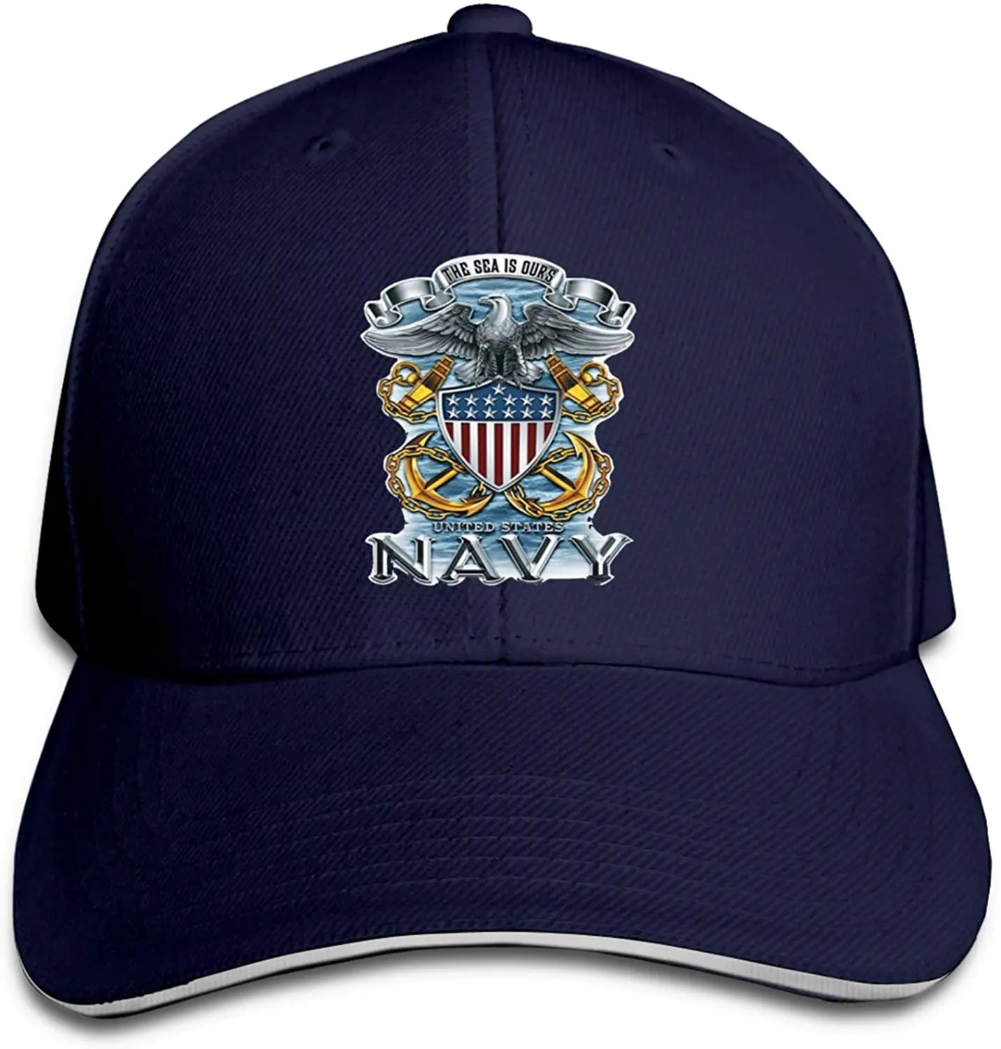 

United States Navy The Sea is Ours Baseball Caps Sandwich Caps