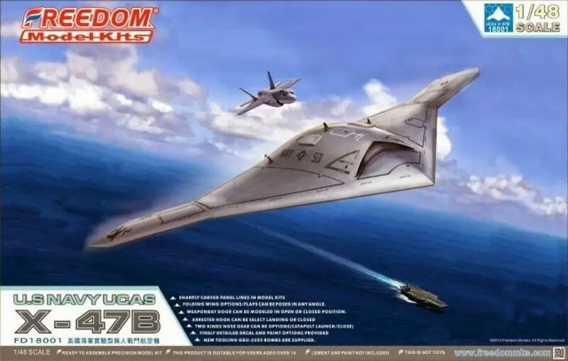 FREEDOM F18001 1/48 U.S. Navy UCAS X-47B Flight MODEL KITS | Игрушки и хобби