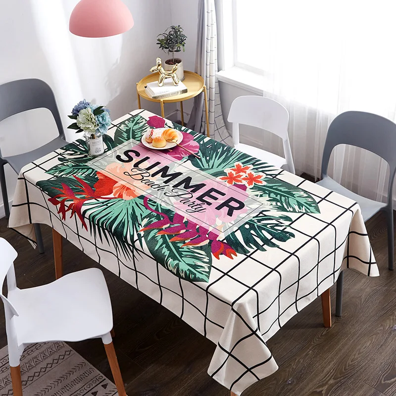 Водонепроницаемый скатерти хлопок прямоугольной скатерть белая крышка вечерние