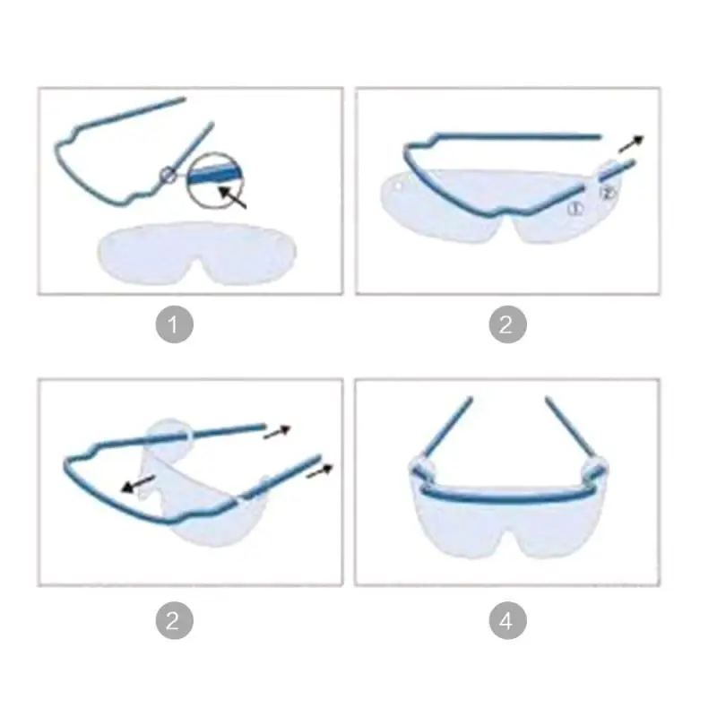 

1/3/5 Pcs Disposable Safety Eyeware Shield Health Beauty Spray Eye Blindfold Goggle Color Random