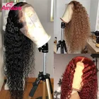 Парик из натуральных волос, с кудрявыми кружевами, 99j