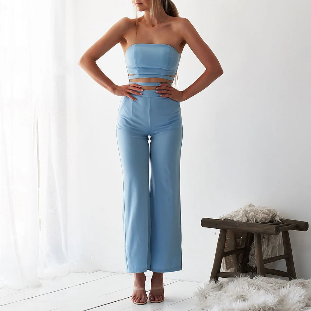 Сексуальные Женские однотонные комбинезоны с открытыми плечами летние открытые