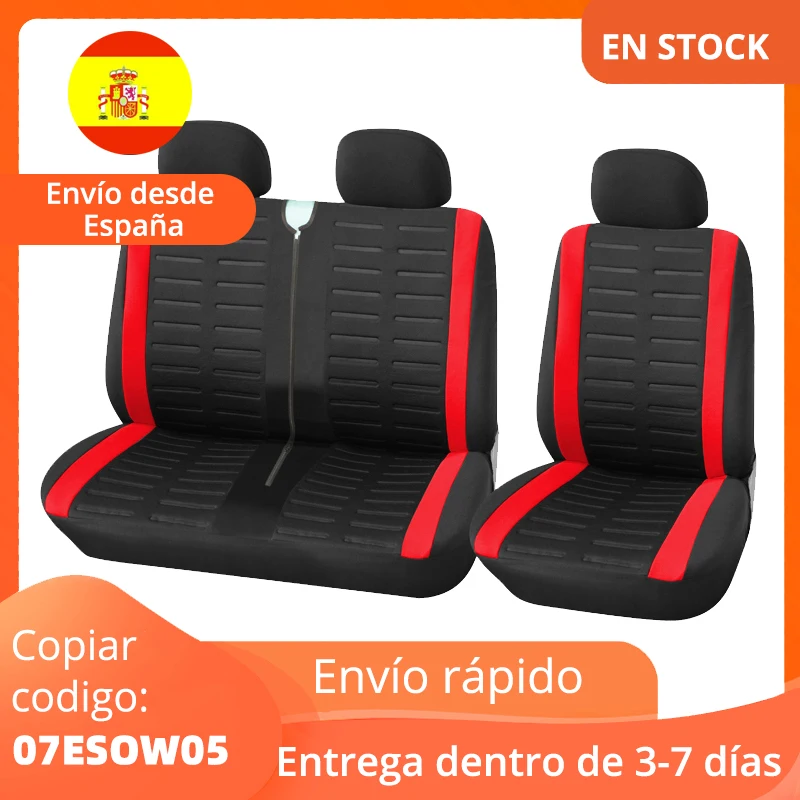 

1+2 Red Seat Covers Car Seat Cover for Transporter For Renault Master 3 For jumpy from 2008 to 2016 For 2004 Renault Master 2