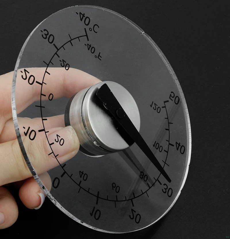 

Clear Fahrenheit Celsius Circular Outdoor Window Temperature Thermometer Weather Tool New