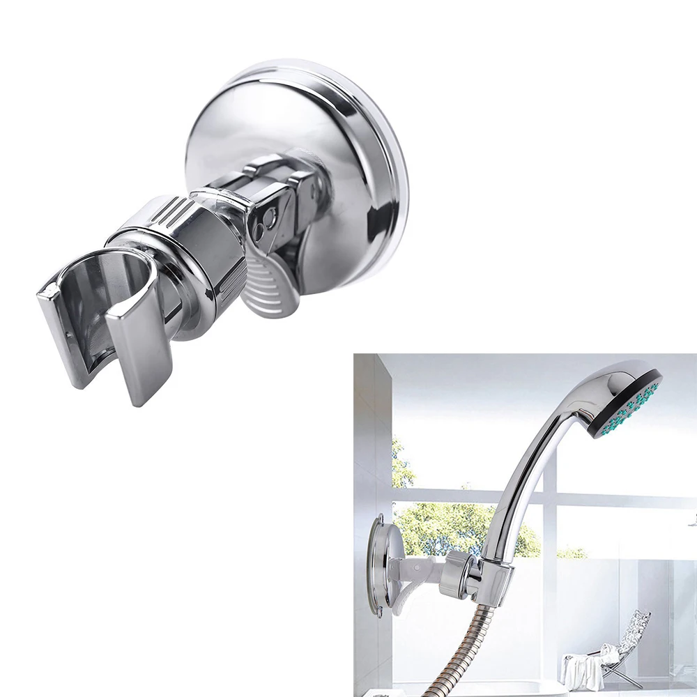 

Universal Elegant Hand Shower Holder Suction Cup Holder Full Plating Shower Rail Head Holder Bathroom Bracket Stable Rotation