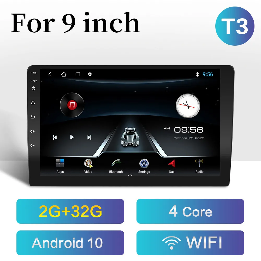 2DIN 9 inch Android 10.0 Car Radio Multimedia Video Player GPS Navigation For Toyota NISSAN Hyundai Kia Lada VW HONDA Suzuki | Автомобили