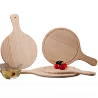 wooden pizza board round with hand pizza baking tray pizza stone cutting board platter pizza cake bakeware tools
