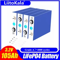 liitokala 3 2v 105ah lifepo4 battery 3c 300a discharge for diy 12v 24v electric rv golf car outdoor solar energy rechargeable