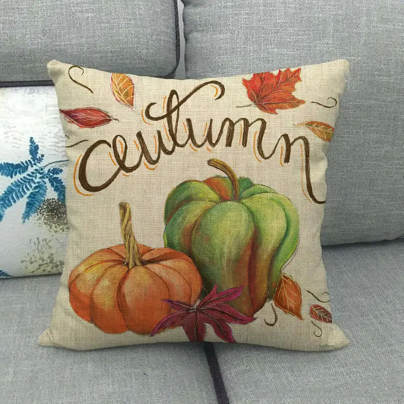 English And Pumpkin Flax Peach Leather Velvety Pillowcase Warm Comfortable Sofa Bedroom 45cmx45cm No Pillow Core | Дом и сад