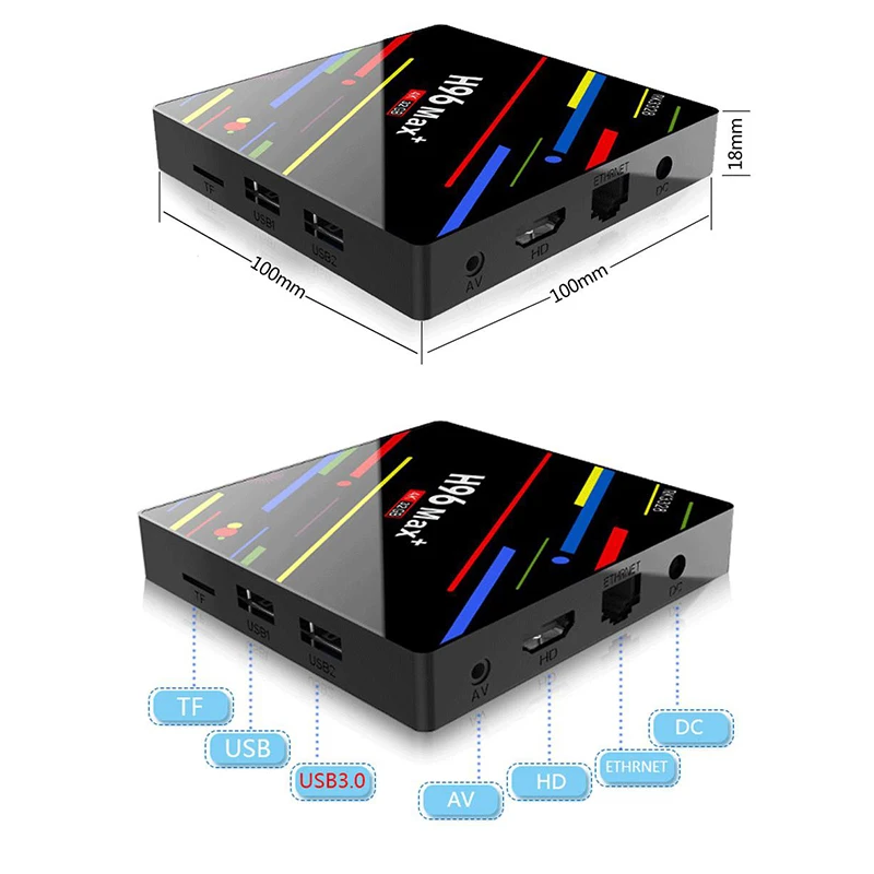H96 MAX Plus TV Box Android 9.0 4GB RAM 64GB ROM RK3328 H.265 4K for Youtube Smart H96MAX | Электроника