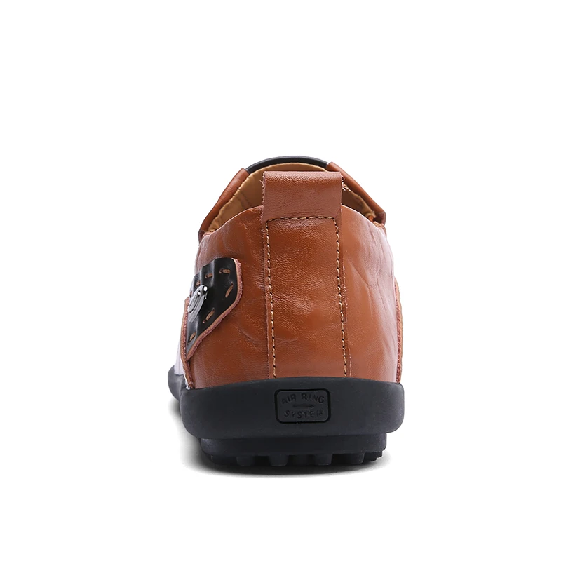 DM72 Designer Handmade Genuine Leather Men Casual Shoes Luxury Brand 2020 Loafers Moccasins Winter Slip on Black Formal Shoe | Обувь