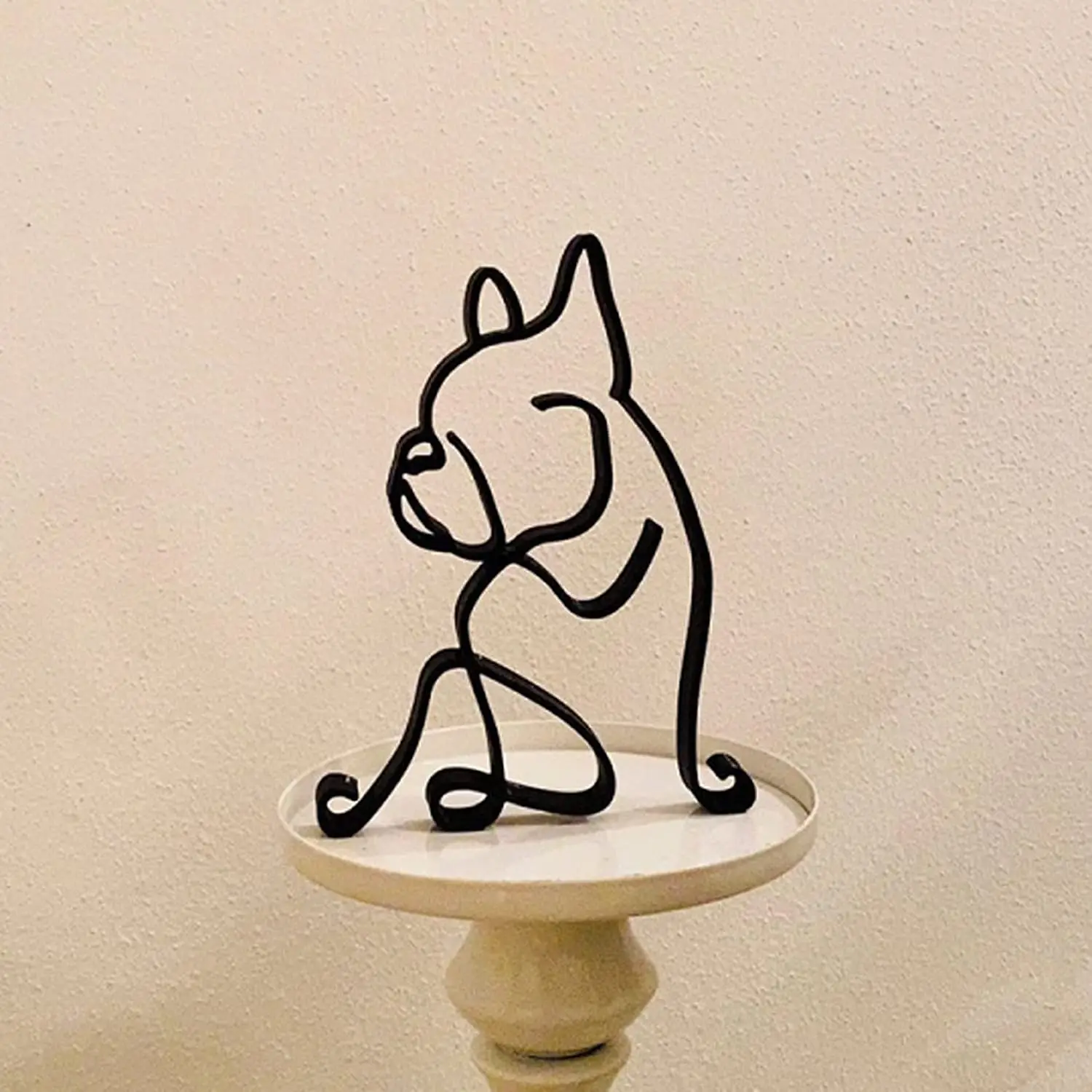 

Минималистичная абстрактная линия, настенное искусство, современная новая Минималистичная скульптура собаки, Креативные украшения для ук...