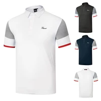 2021 golf wear mens summer short sleeved t shirt casual loose polo shirt golf quick drying clothes