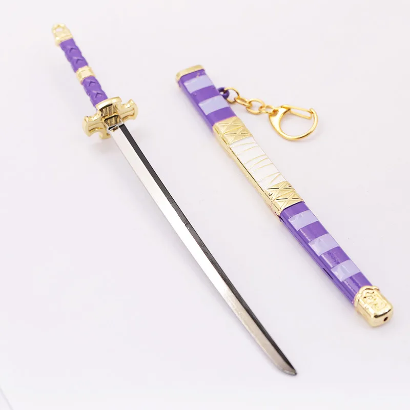 Аниме One Piece Брелки ророноа Зоро подвески в форме меча металлические кольца для