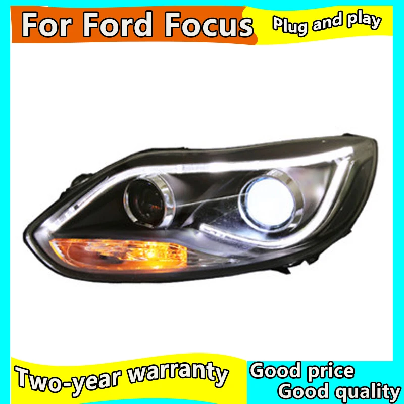 Автомобильный Стайлинг чехол для Ford Focus 2012-2014 Фары светодиодсветодиодный фары DRL