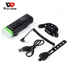 WEST BIKING передний велосипедный светильник умный индукционный налобный фонарь с зарядкой от USB светильник светодиодный велосипедный светильник с рожком водонепроницаемый велосипедный Flash светильник