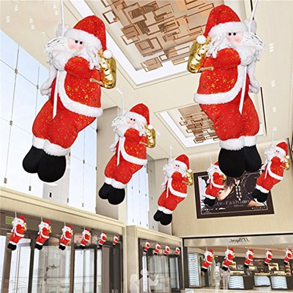 Рождественское украшение Санта Клаус скалолазание на веревке для