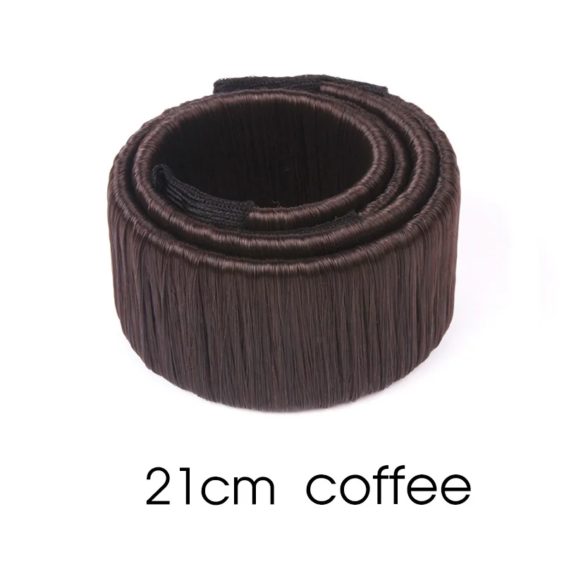 coffee 21cm 1 Набор для женщин и девочек, волшебный стиль, инструменты для укладки волос, булочки, Braiders, щипцы для завивки волос, лента для волос, аксессуары для волос - Цвет: coffee 21cm