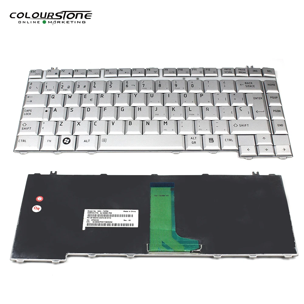 Клавиатура A200 SP для ноутбука Toshiba Satellite A205 M200 A300 L200 M300 L300 Серебристая с