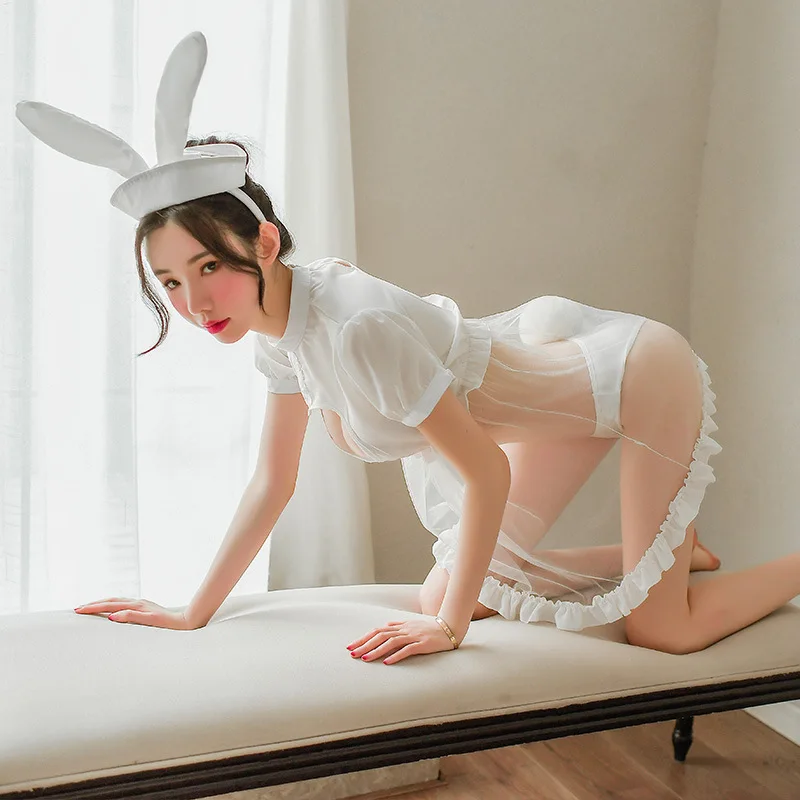 

Любовью сердца для девочек, с принтом кролика; Сексуальной медсестры форма полный комплект сексуальное нижнее белье, медсестра Косплэй кос...