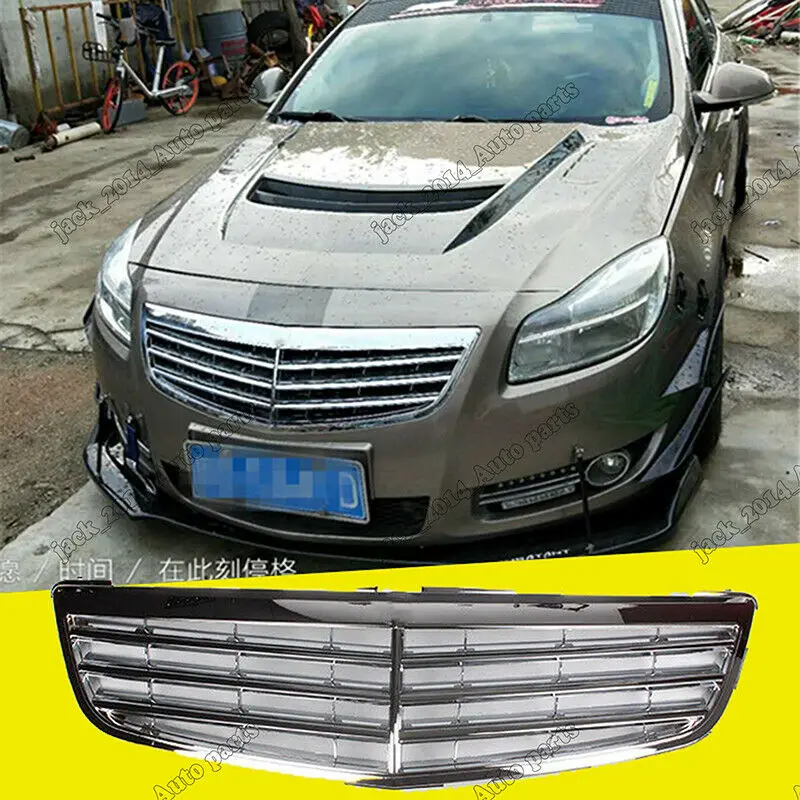 Bumper Grilles Grill Cover Replace Chromed For Buick Regal 2009 2010 2011 2012 2013