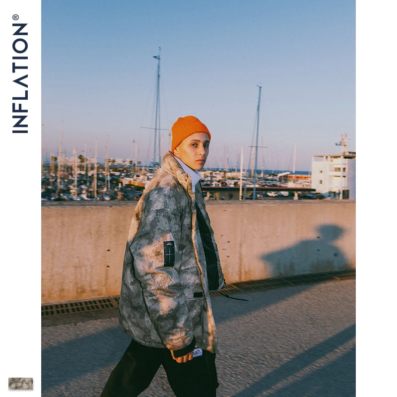 Инфляция дизайн высокий Для мужчин парка куртка светильник с камуфляжным