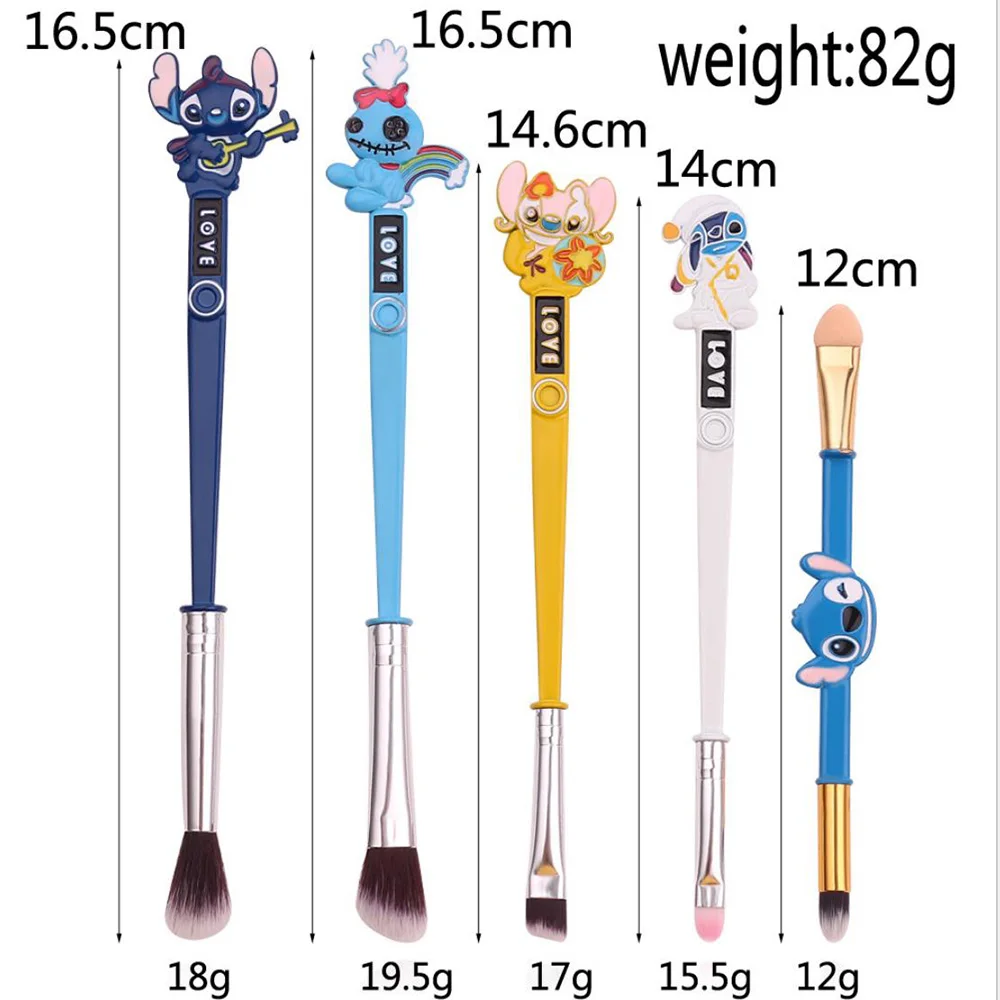 

Cartoon Stitch Doll Modeling Makeup Brushes set Around The Gift Star Trek Baby Women Make up Christmas Gift for Girl Basic Kit