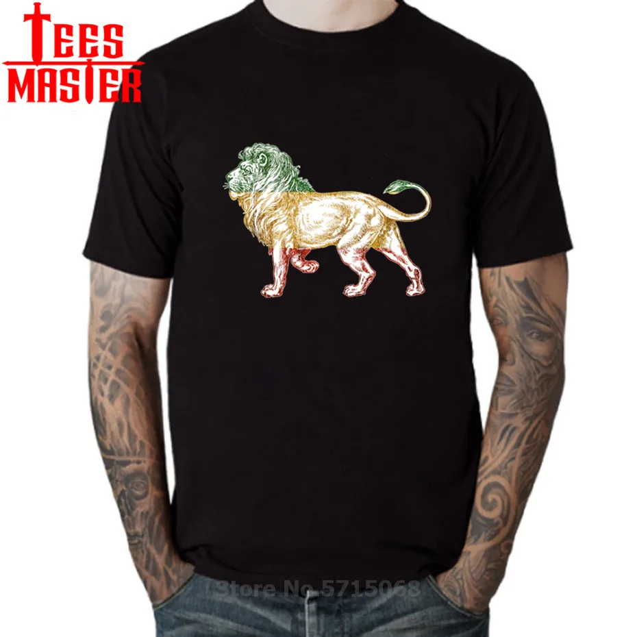 2020 Дизайнерская футболка с принтом Лев Иуды homme Camisa Rasta Reggae evieria Jamaica Design Lion King hombre