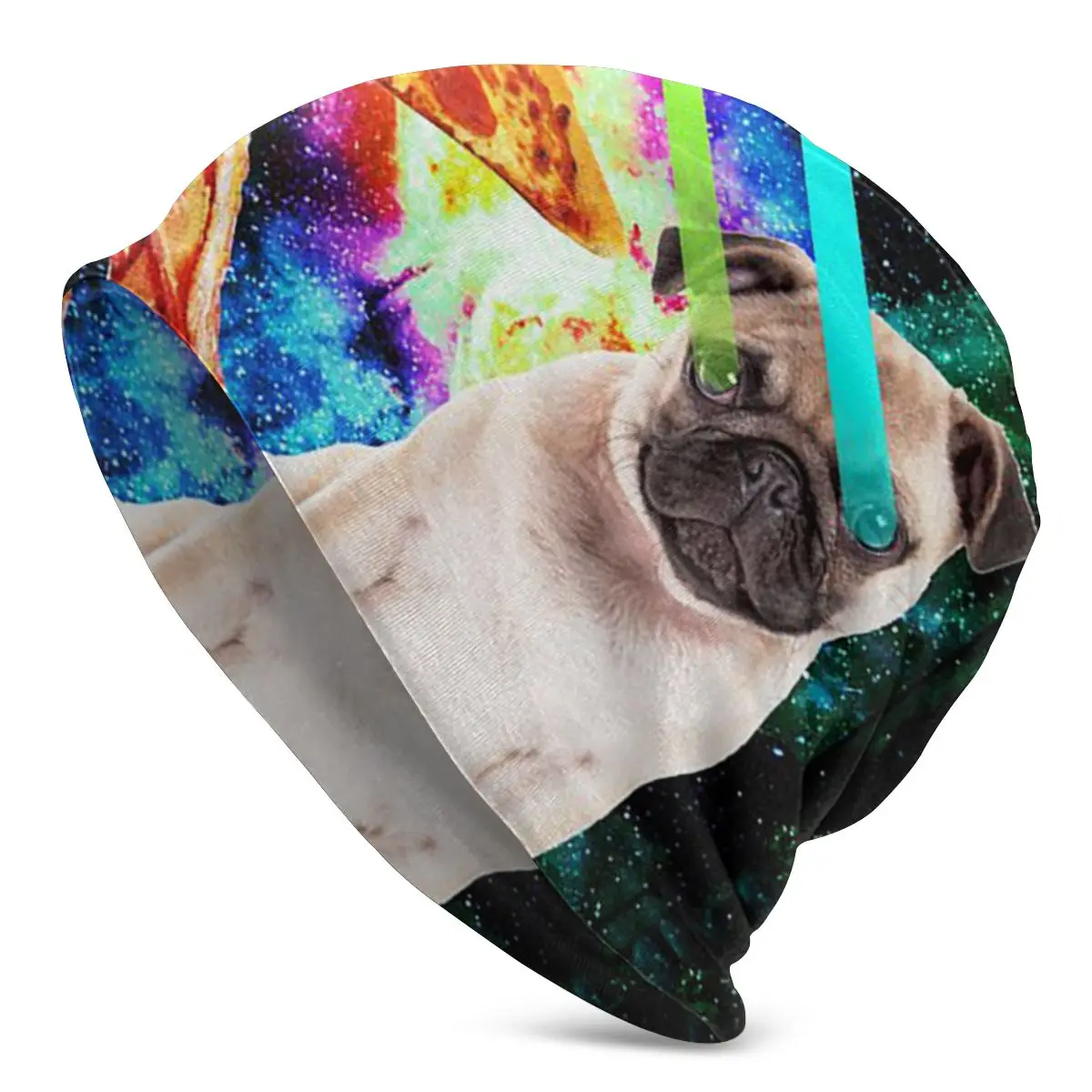 Космическая Лазерная шапочка для пиццы бекона мопса унисекс взрослых