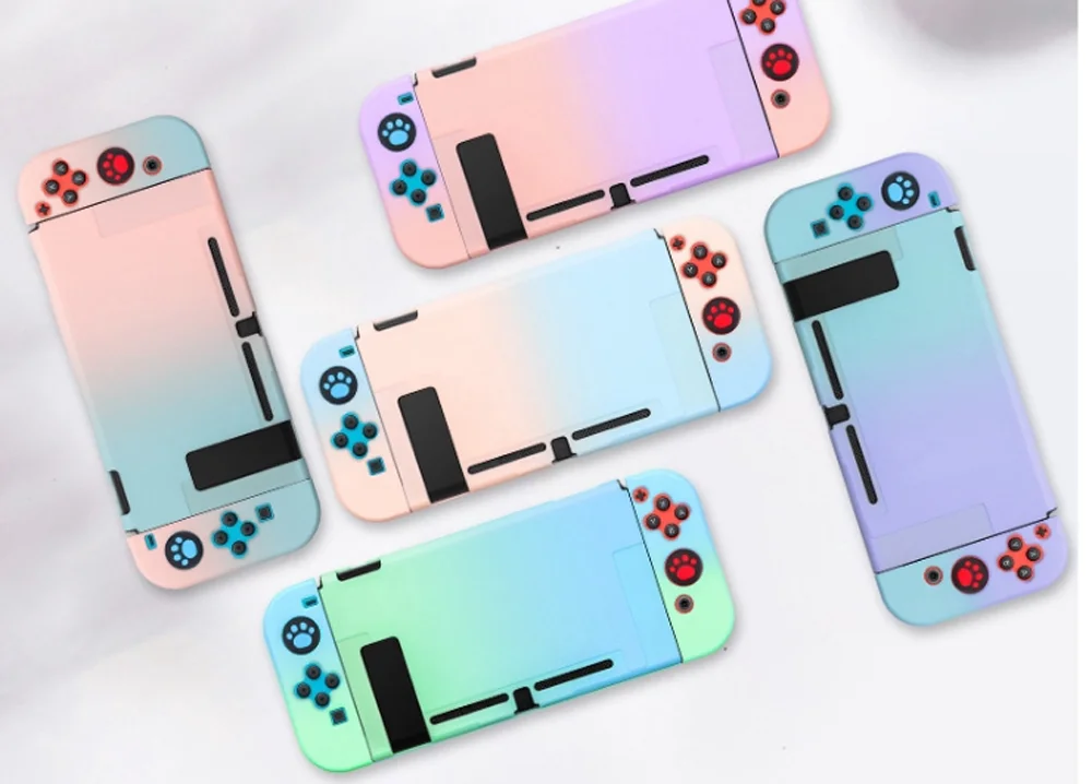 Градиентный защитный чехол для Nintendo Switch съемный жесткий контроллеров NS Joy-Con с 2