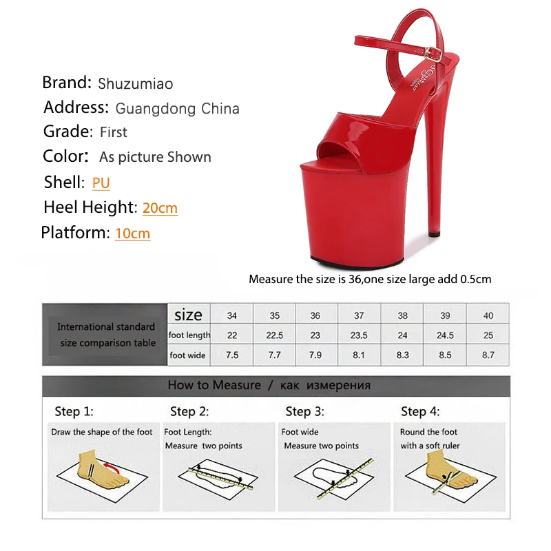 

3 Color Shoes Woman Sandals Wedding Large Size High Heel 20cm Platform 2020 Sandals Girls Posed Steel Pole Shoes Summer Lady's