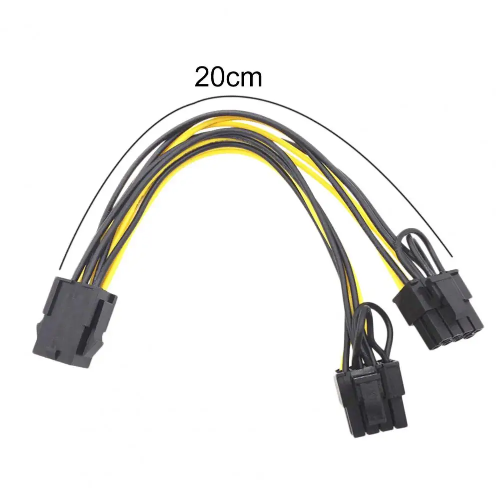 Newest PCI-Express PCIE 8 Pin to Dual 8 (6+2) Pin VGA Graphic Video Card Adapter Power Supply Cable 20cm Dropshipping