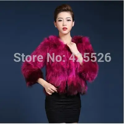 D50 Female Autumn Short Design Fox Fur Outerwear Woman Winter Warm 100% Raccoon Fox Fur Waistcoat Lady O-neck Fur Coat
