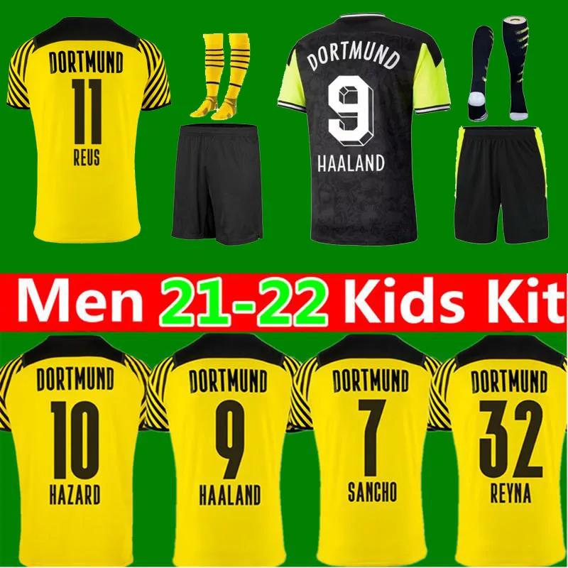 

2021 2022 dortmund soccer jersey Borussia 21 22 men kids kit HAALAND REUS NEONGELB SANCHO HUMMELS BRANDT football Shirt