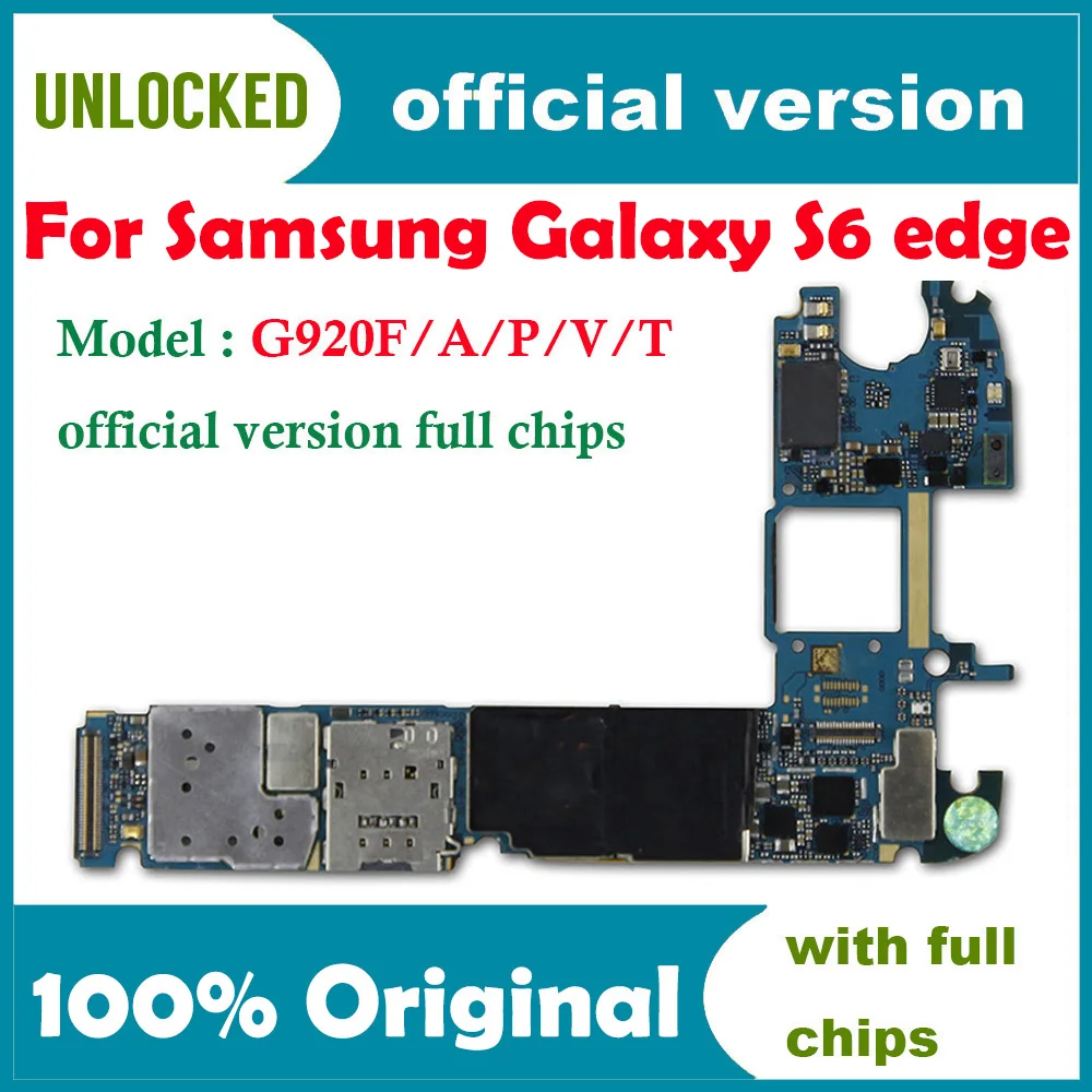 Европейская версия 32 ГБ для материнской платы Samsung Galaxy S6 G920F оригинальная