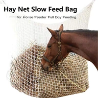hay net bag slow feed bag for horse feeder full day feeding large feeder bag with small holes equestrian supplies
