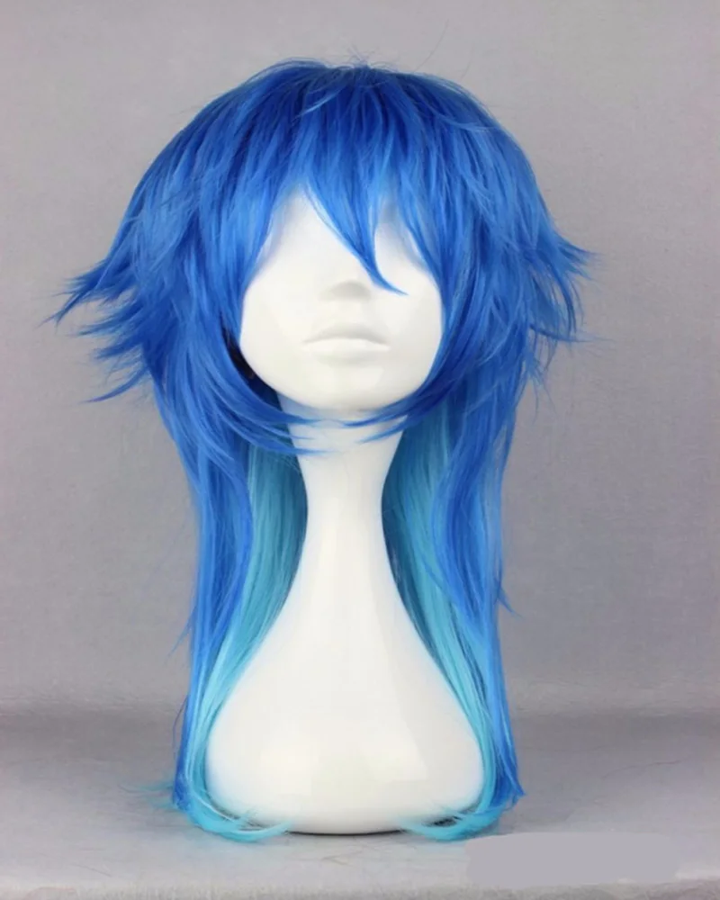 HAIRJOY драматического убийцы DMMD серагаки Аоба косплей костюм вечерние парик два тона синий Ombre синтетические волосы