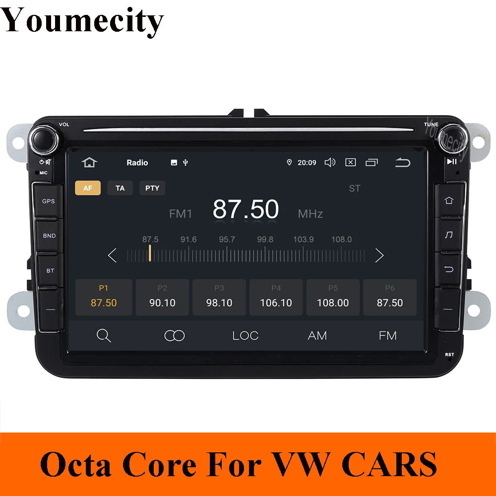 4 грамма Android 9,0 автомобильный DVD видео плеер для VW Tiguan Transporter Passat Touran EOS Golf Caddy Scirocco Jetta Bora с gps радио