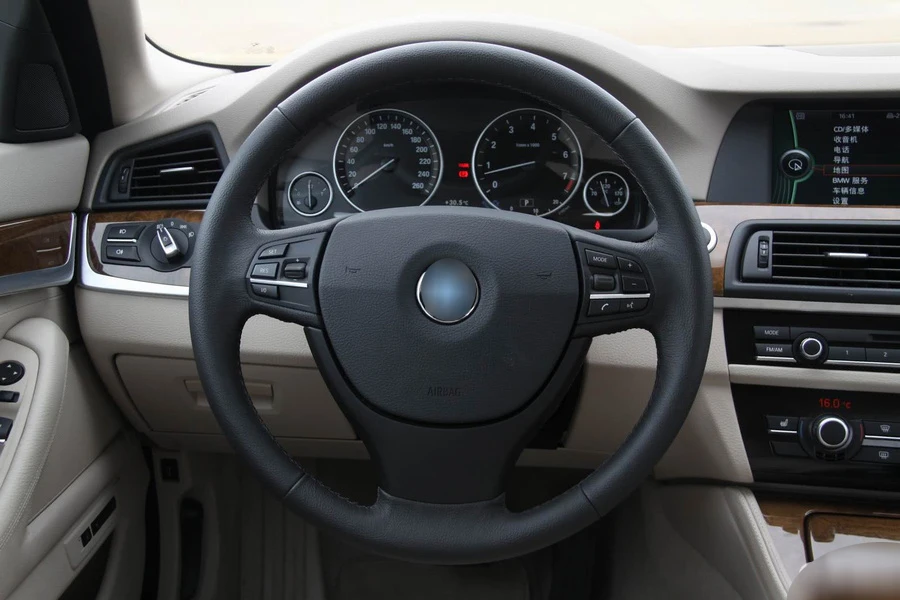 Руль из углеродного волокна и кожи для BMW 5 F10 F07|Рулевые колеса клаксоны| |