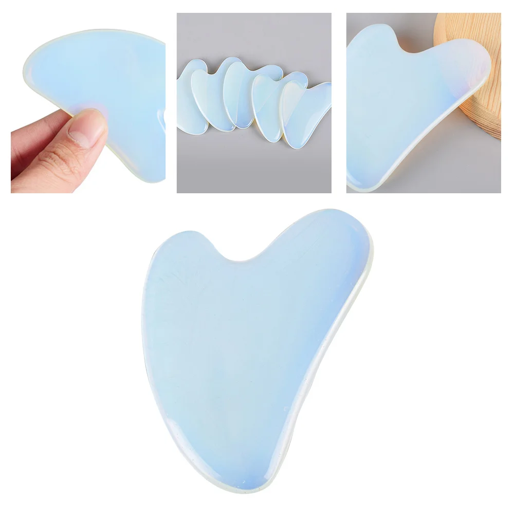 

Guasha Board Opalite Stone Scraper Meridian Massage Tool For Neck Body Pressure Therapy Facial Care Lifting Tool