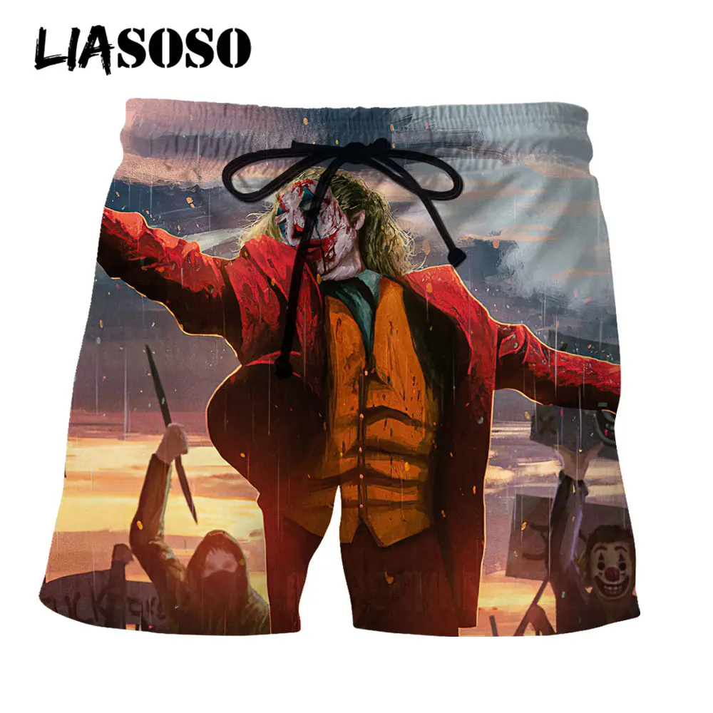 

LIASOSO 3D Print Men's Joker Venom Streetwear Baggy Shorts Boardshorts Beach Casual Shorts Fashion Trousers Boxer Shorts/trunks