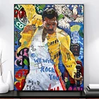 Картина на холсте граффити поп-арт Freddie Mercury богемный Рок Музыка Звезды постеры Хепберн HD Печать уличное искусство картина домашний декор