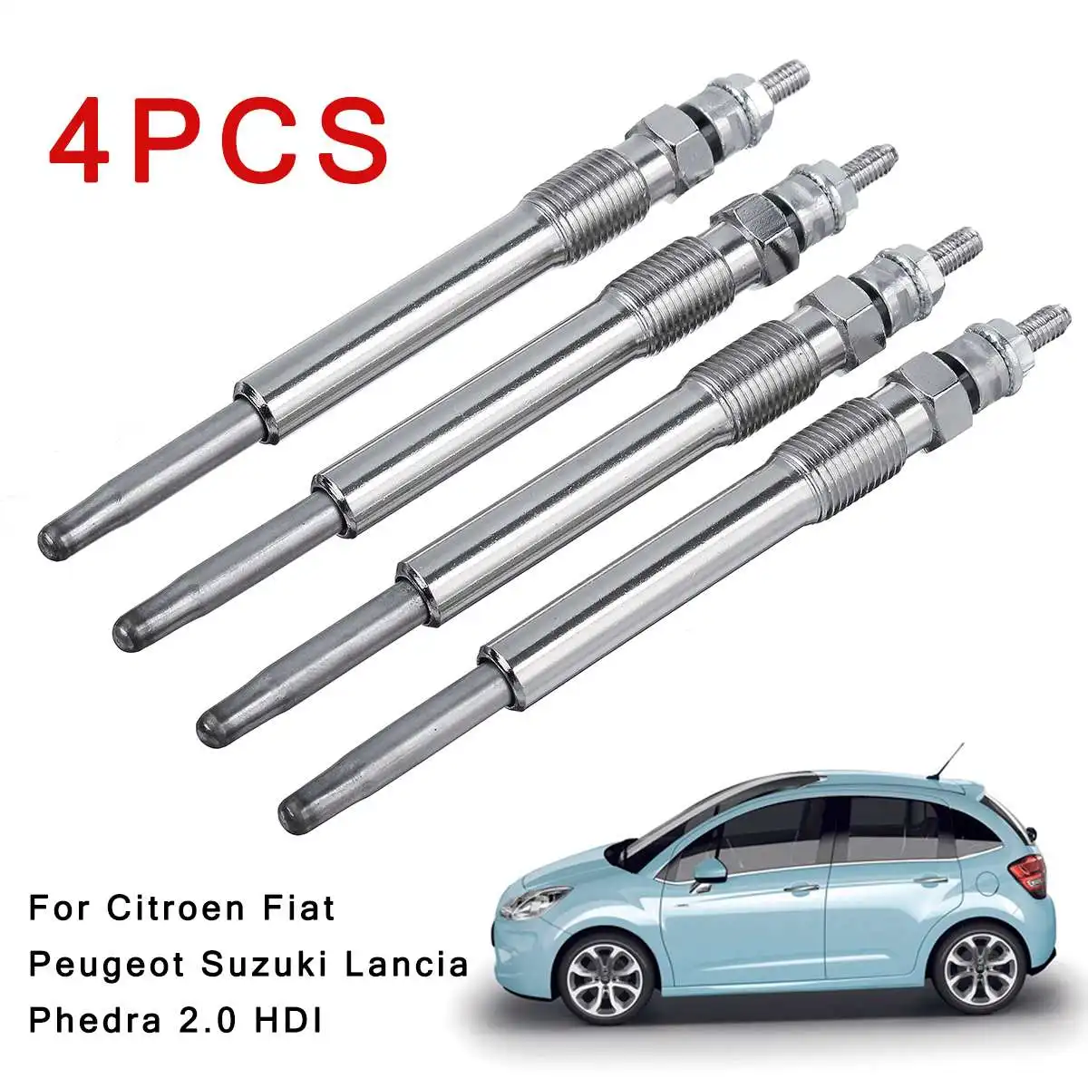 Нагреватель дизельного двигателя 4 шт. Свеча зажигания для Citroen Fiat Peugeot Для Suzuki Lancia