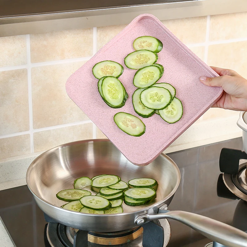 Практичная Нескользящая разделочная доска из пшеничной соломы матовые