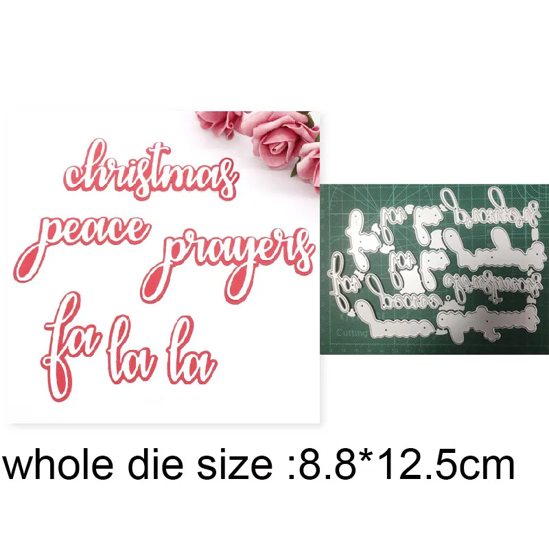 

Blessing Letter Words Metal Cutting Dies Embossing Die Cuts Scrapbooking Dies Paper Craft Knife Mould Blade Punch Stencils Dies