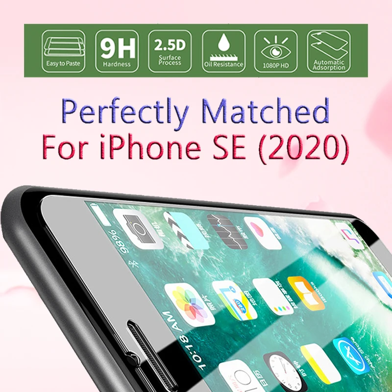 3 шт. 9H взрывозащищенное Закаленное стекло для iphone SE 2020 защита экрана Защитная